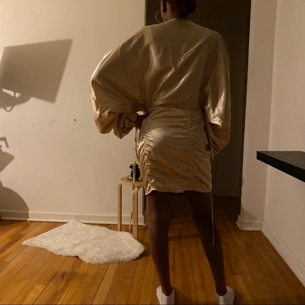 Stop To Stare Satin Mini Dress - Picture 4 of 4